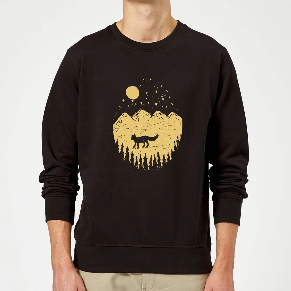 Moonlight Fox Adventure Sweatshirt - Black - S - Zwart Afbeelding 1