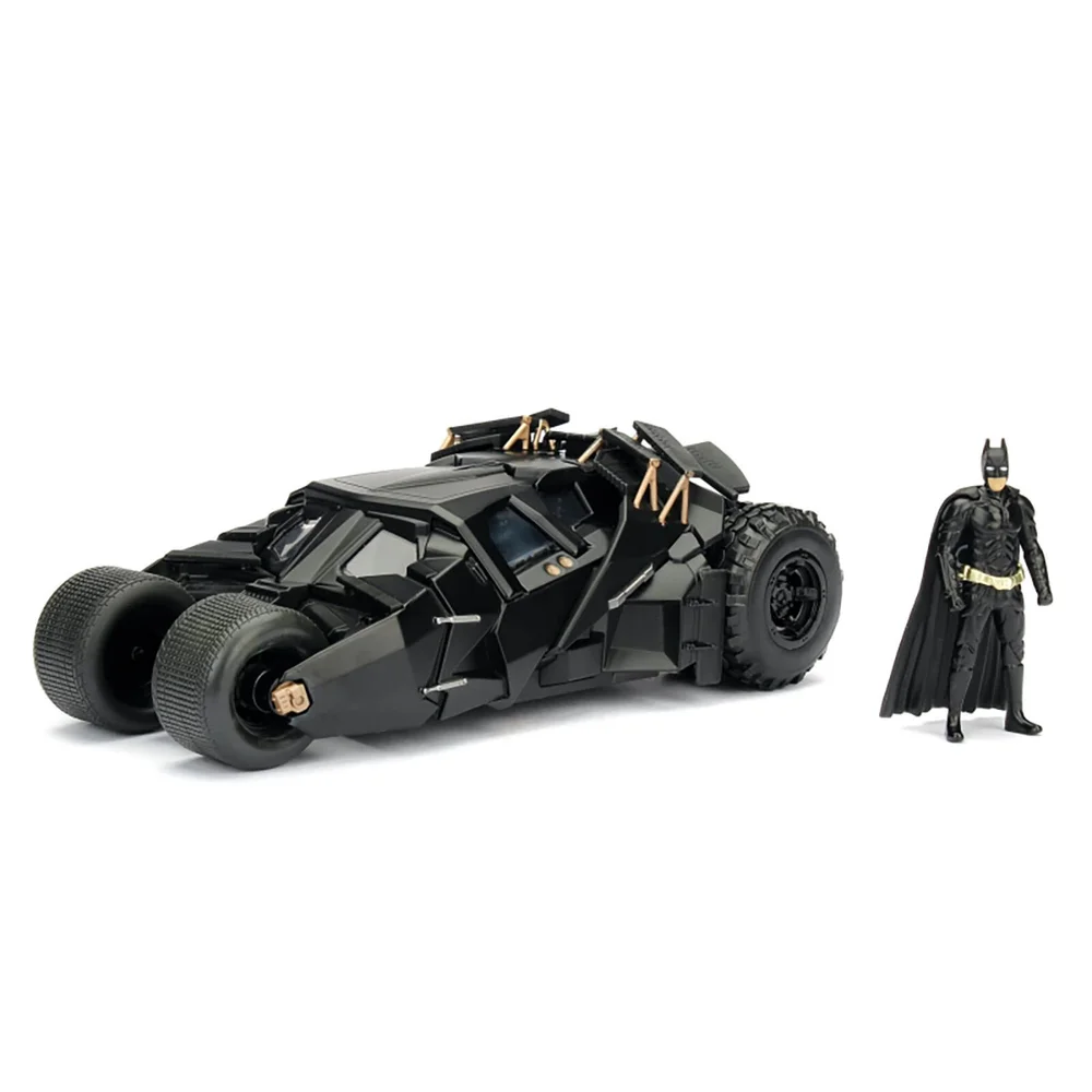 Jada Die Cast 1:24 2008 Batmobile with Diecast Batman Afbeelding 1