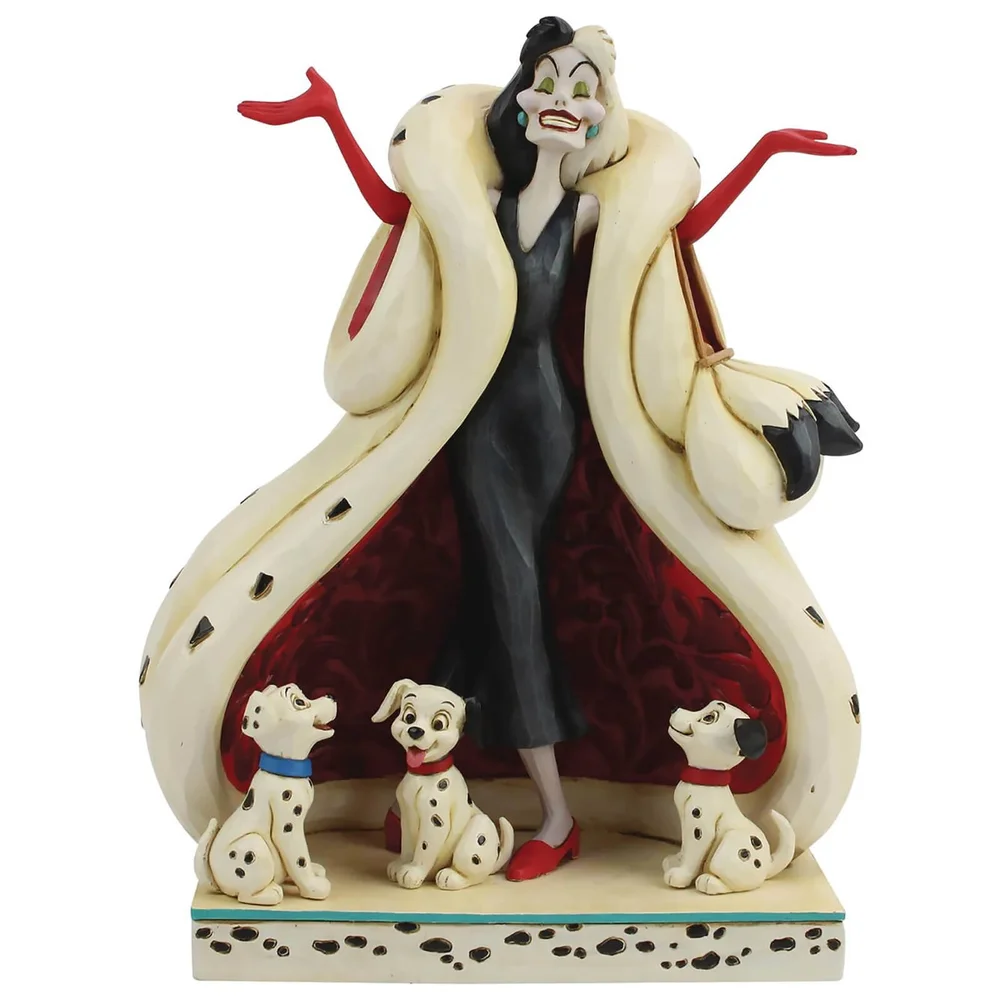 Disney Tradities - De Schattige en de Wrede (Cruella en Puppies Figurine) Afbeelding 1