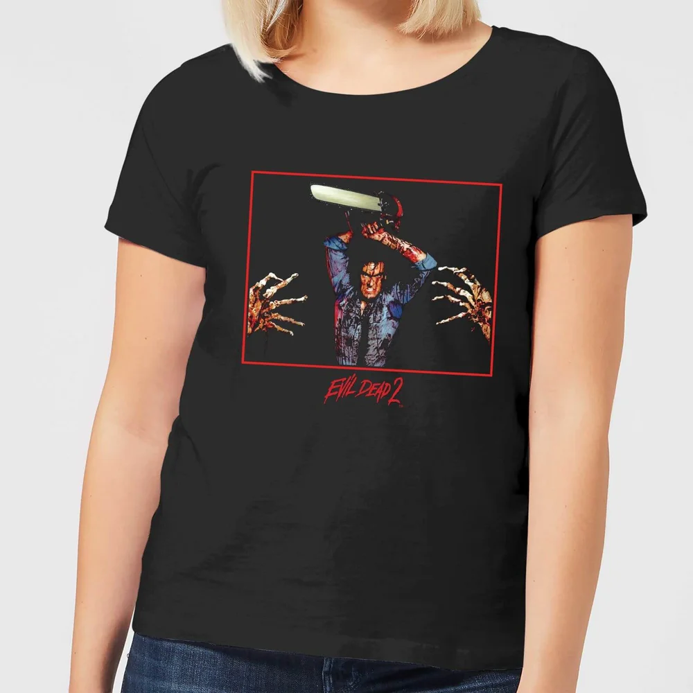 Evil Dead 2 Ash Chainsaw Women's T-Shirt - Black - 3XL Afbeelding 1