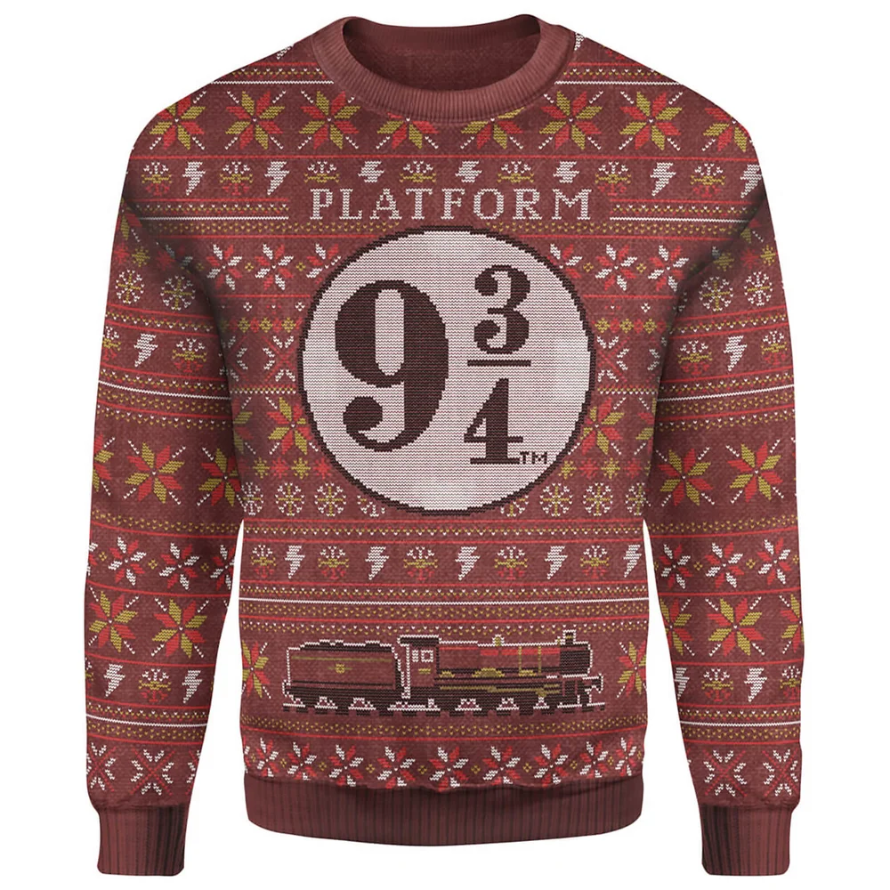 Zavvi Exclusive Harry Potter Platform 9 3/4 Gebreide Kersttrui - XS Afbeelding 1