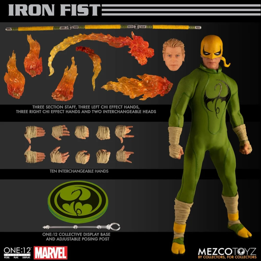 Mezco One:12 Collective Marvel Comics Iron Fist Figuur Afbeelding 1