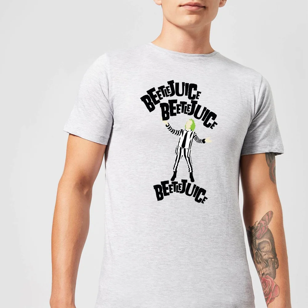 Beetlejuice Beetlejuice Beetlejuice Unisex T-Shirt - Grey - S - Grijs Afbeelding 1