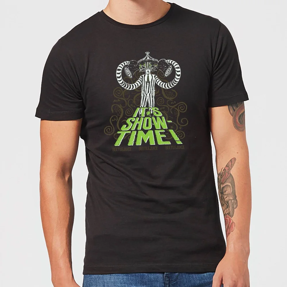 Beetlejuice It's Show-Time Unisex T-Shirt - Black - S - Zwart Afbeelding 1