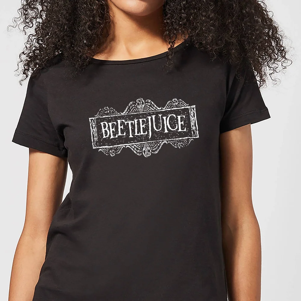 Beetlejuice White Logo Women's T-Shirt - Black - XS - Zwart Afbeelding 1