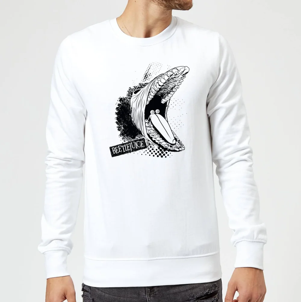 Beetlejuice Barbara Monster Sweatshirt - White - S - Wit Afbeelding 1