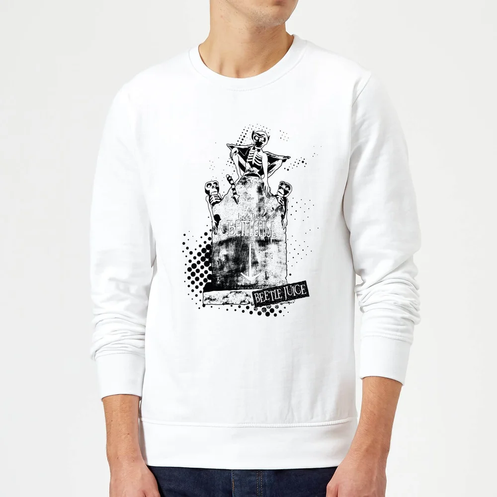 Beetlejuice Here Lies Betelgeuse Sweatshirt - White - S - Wit Afbeelding 1