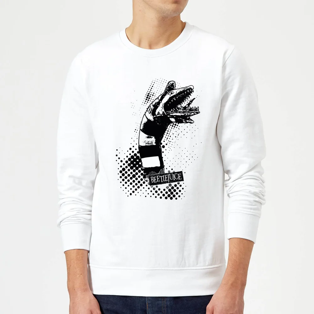 Beetlejuice Sandworm Attack Sweatshirt - White - S - Wit Afbeelding 1
