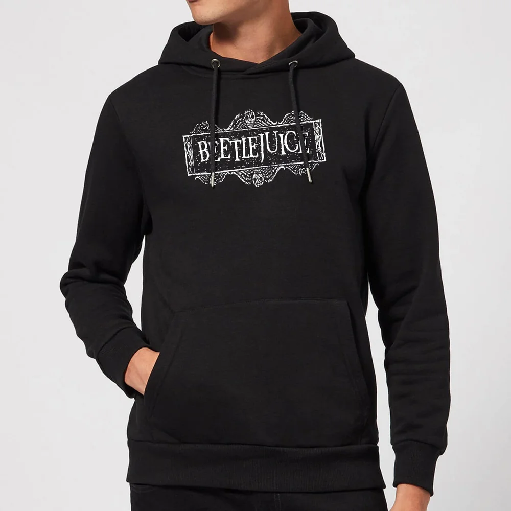 Beetlejuice White Logo Hoodie - Black - S - Zwart Afbeelding 1