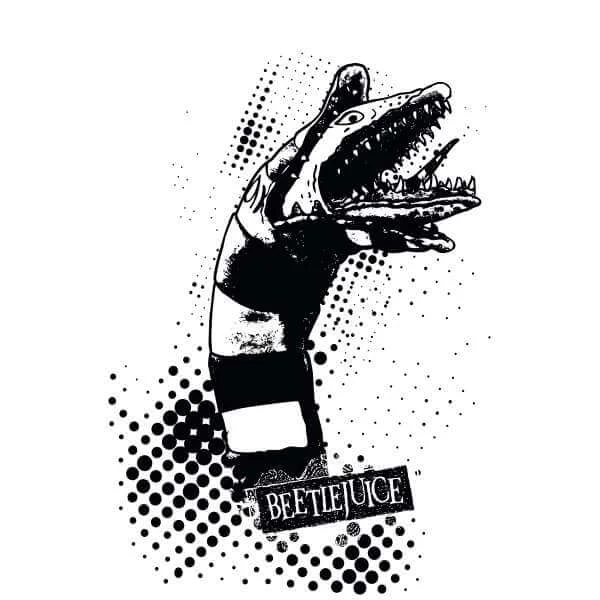 Beetlejuice Sandworm Attack Hoodie - White