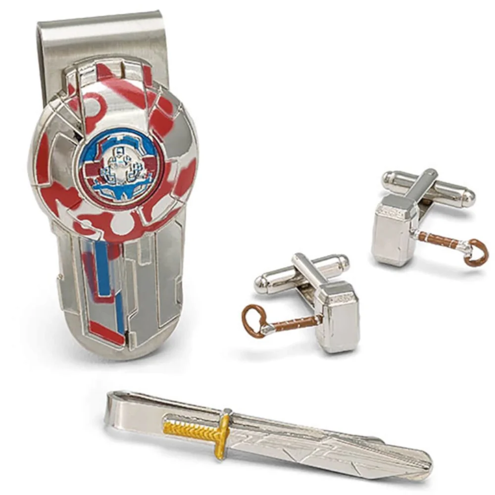 Marvel Thor Ragnarok Geldclip, Dasspeld, en Manchetknoop Set Afbeelding 1