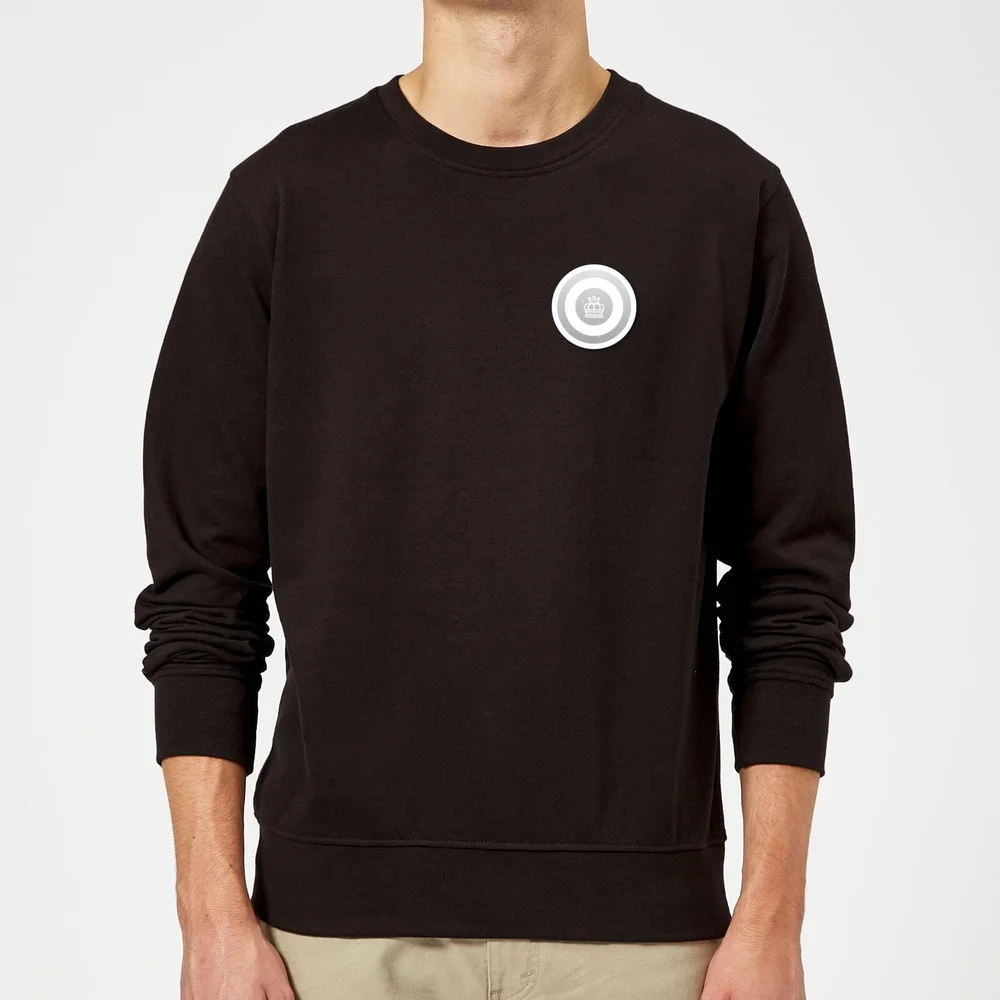 White Checker Pocket Print Sweatshirt - Black - S - Zwart Afbeelding 1