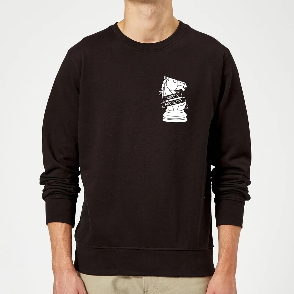 Honour And Glory Pocket Print Sweatshirt - Black - S - Zwart Afbeelding 1