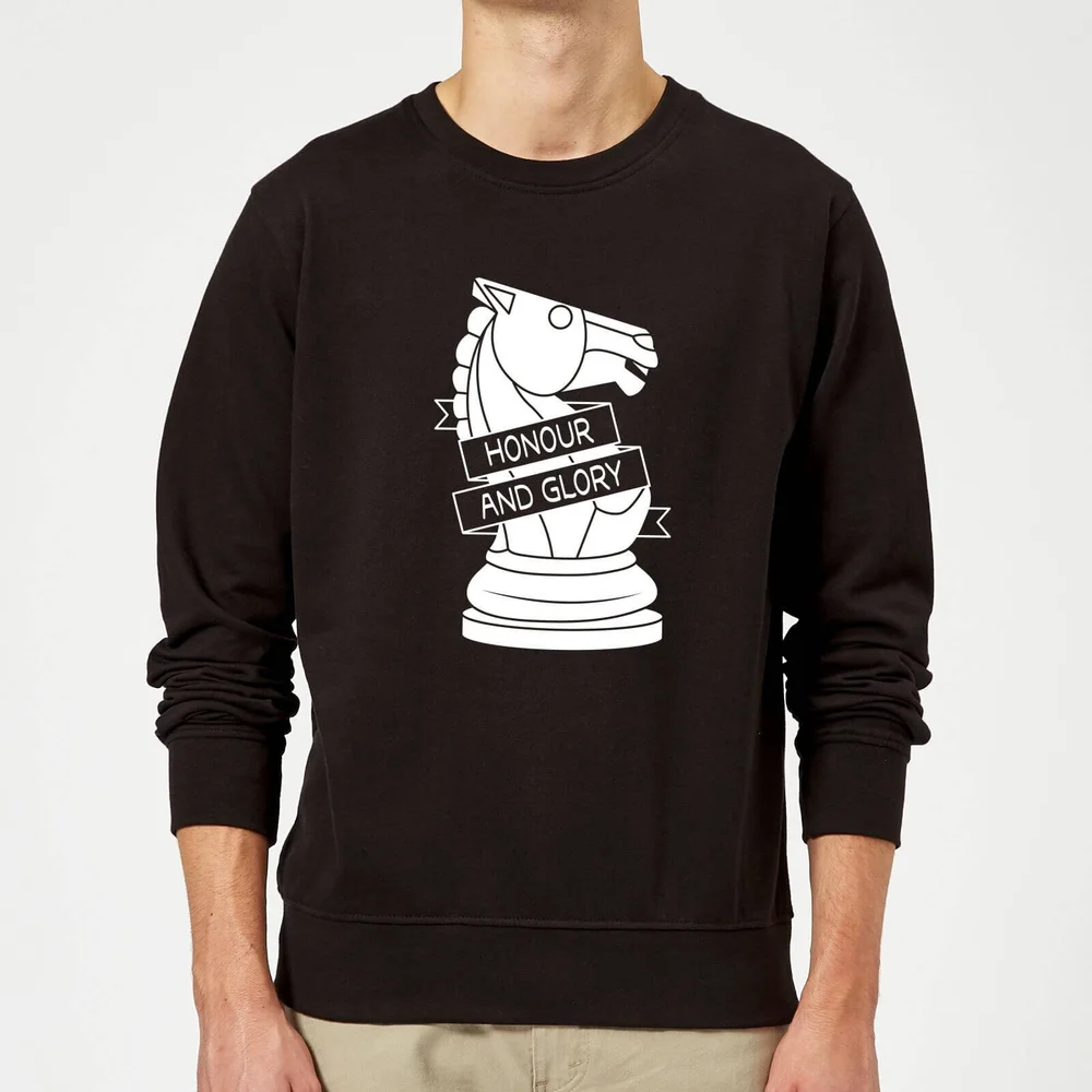Knight Chess Piece Sweatshirt - Black - S - Zwart Afbeelding 1