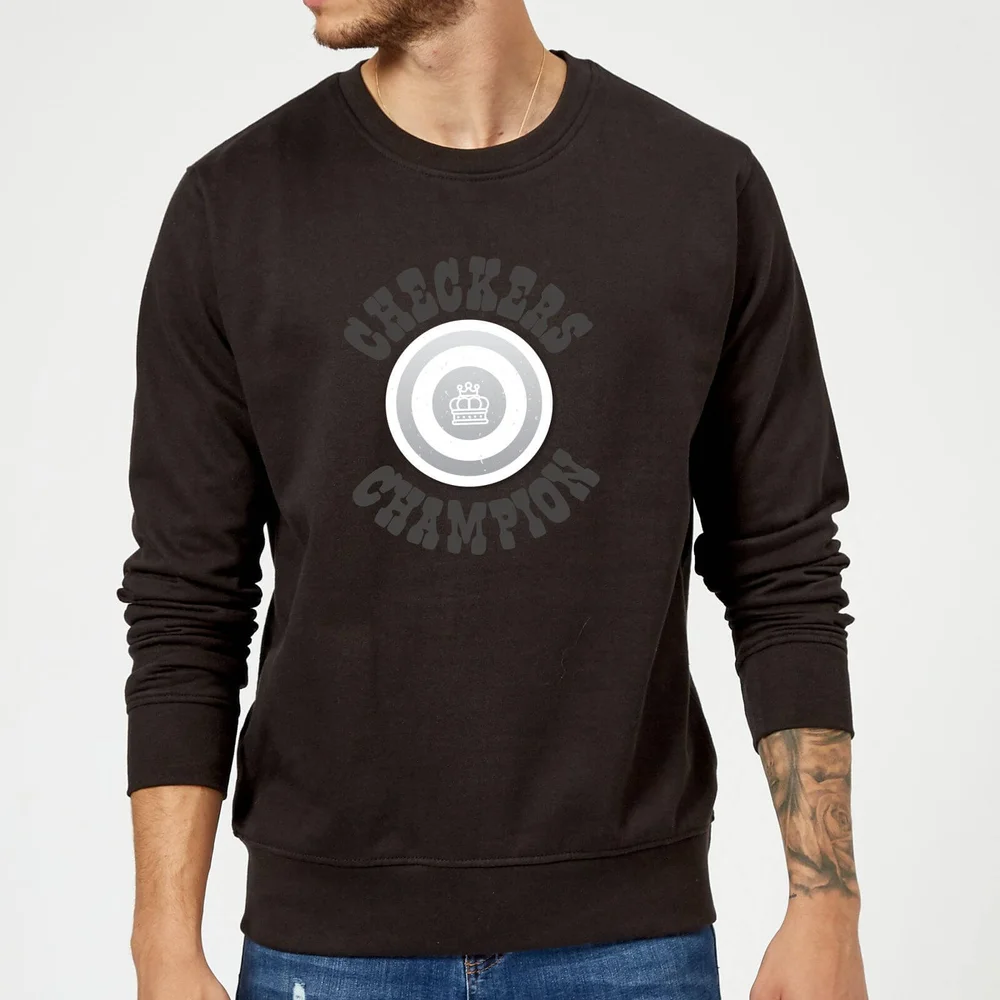 Checkers Champion White Checker Sweatshirt - Black - S - Zwart Afbeelding 1