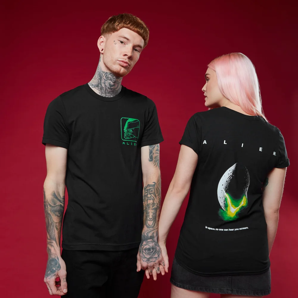 Alien t-shirt - Zwart - XL - Zwart Afbeelding 1