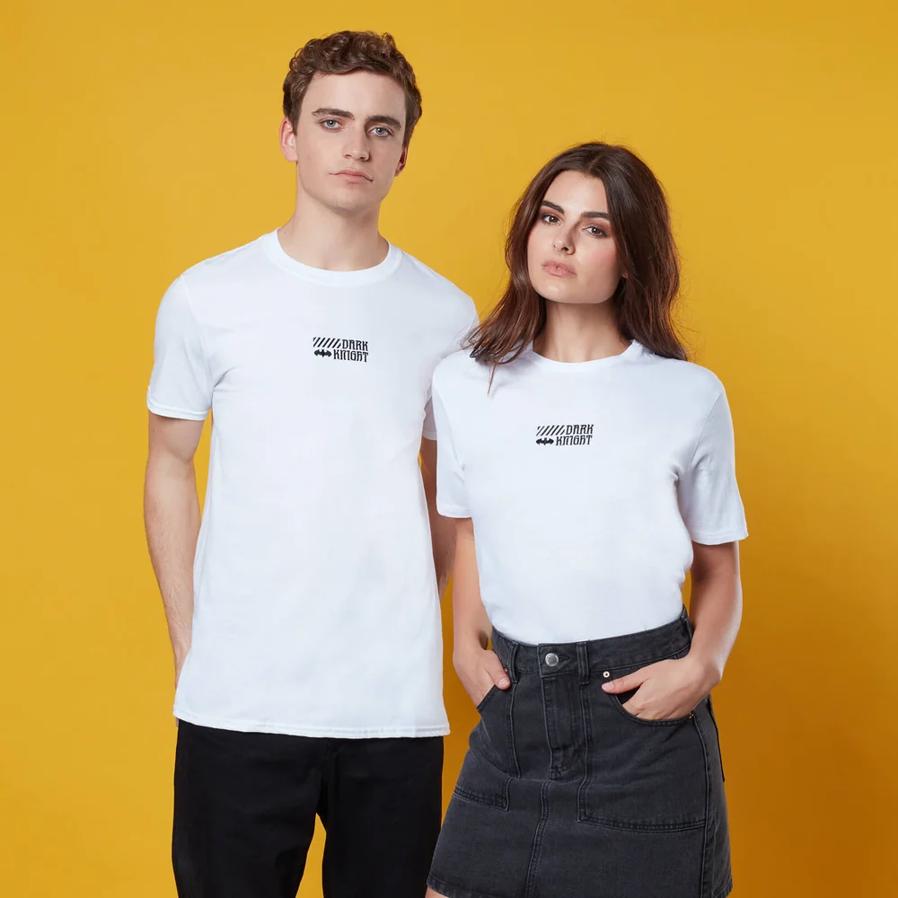 Dark Knight Embroidered T-Shirt - White - S Afbeelding 1