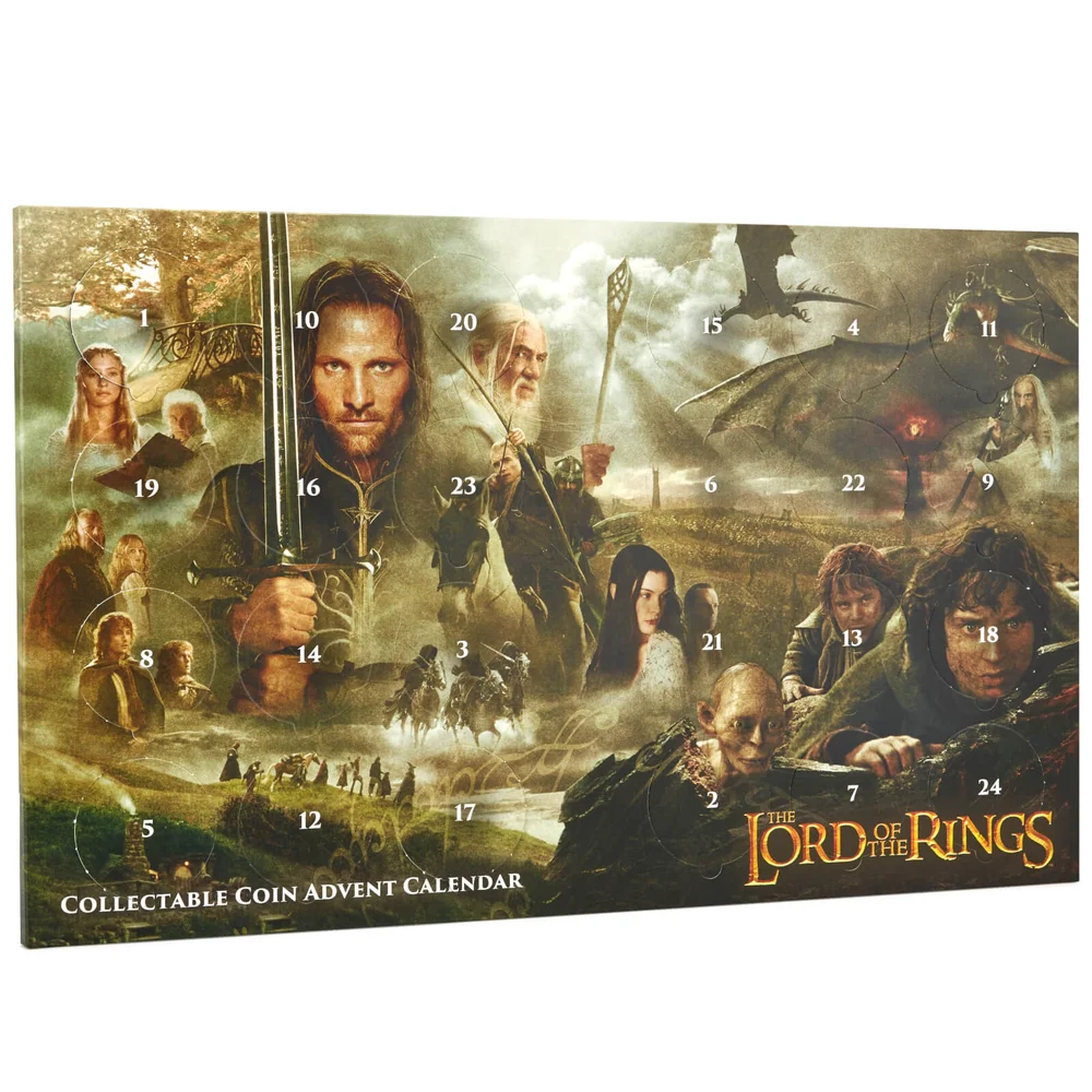 Lord of the Rings Limited Edition verzamelmunten adventskalender - Zavvi Exclusive Afbeelding 1