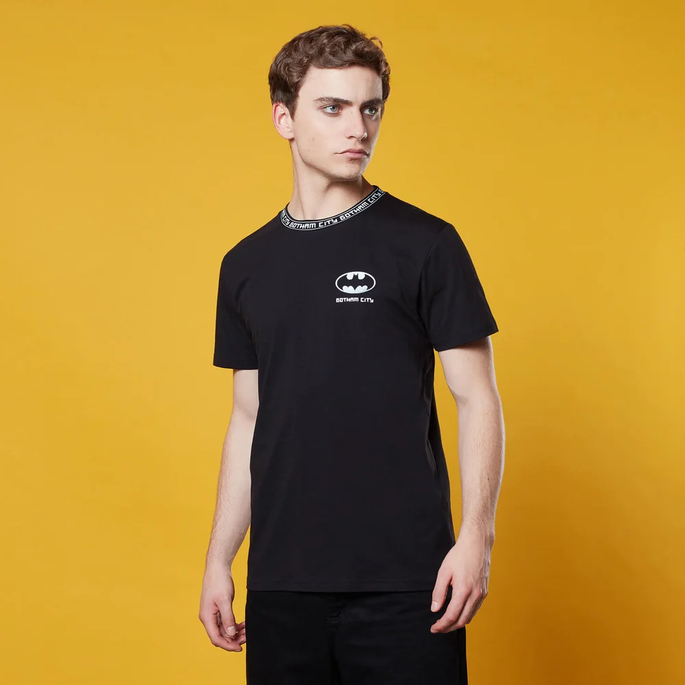 Batman Neck Ribbed T-Shirt - Black - XS Afbeelding 1