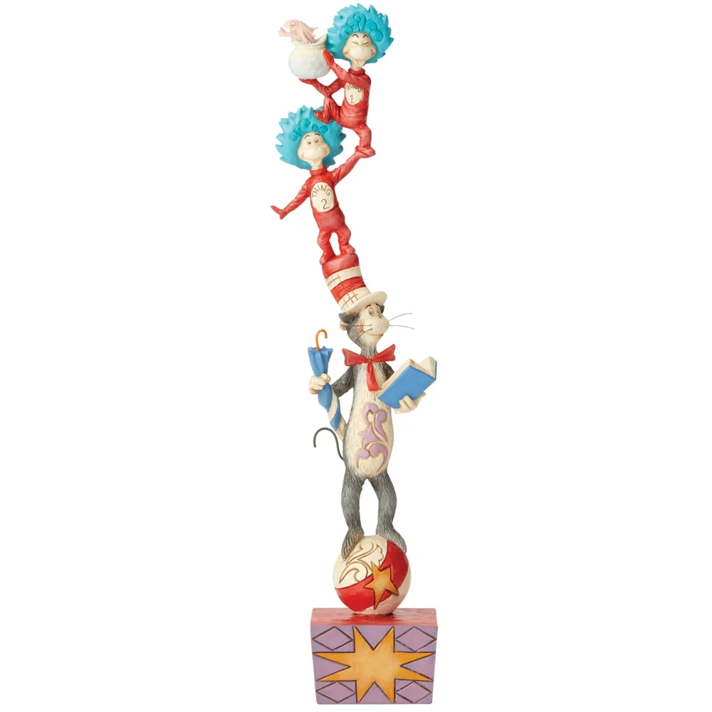 Dr Seuss by Jim Shore De kat in de hoed en vrienden beeldje Afbeelding 1