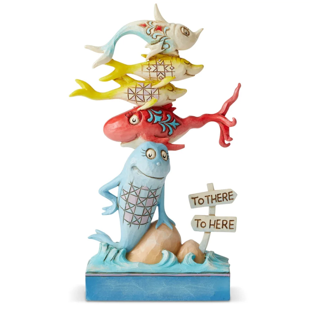 Dr Seuss by Jim Shore One Fish, Two Fish, Red Fish, Blue Fish Afbeelding 1