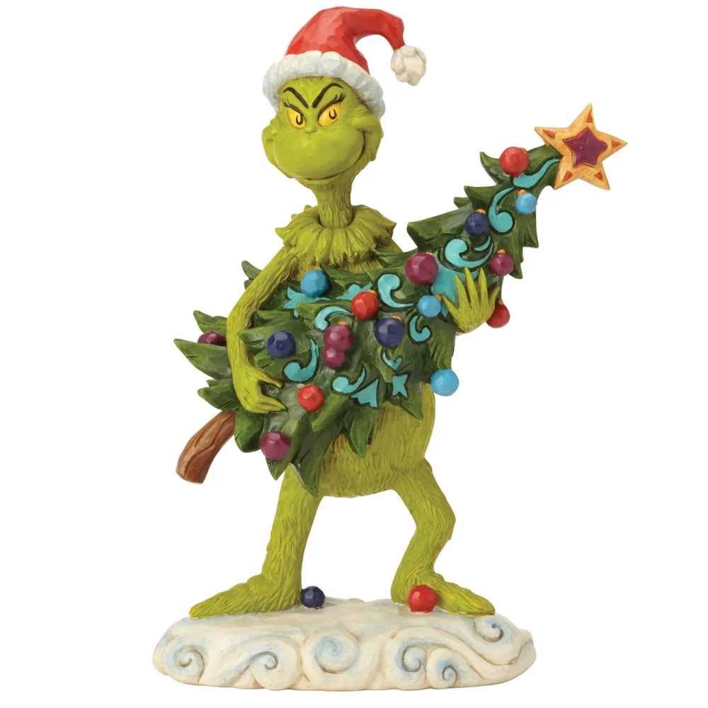 The Grinch By Jim Shore Grinch Stealing Tree Figurine Afbeelding 1