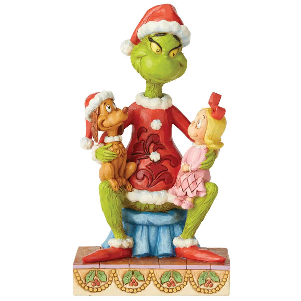 The Grinch By Jim Shore Grinch with Cindy and Max Figurine Afbeelding 1