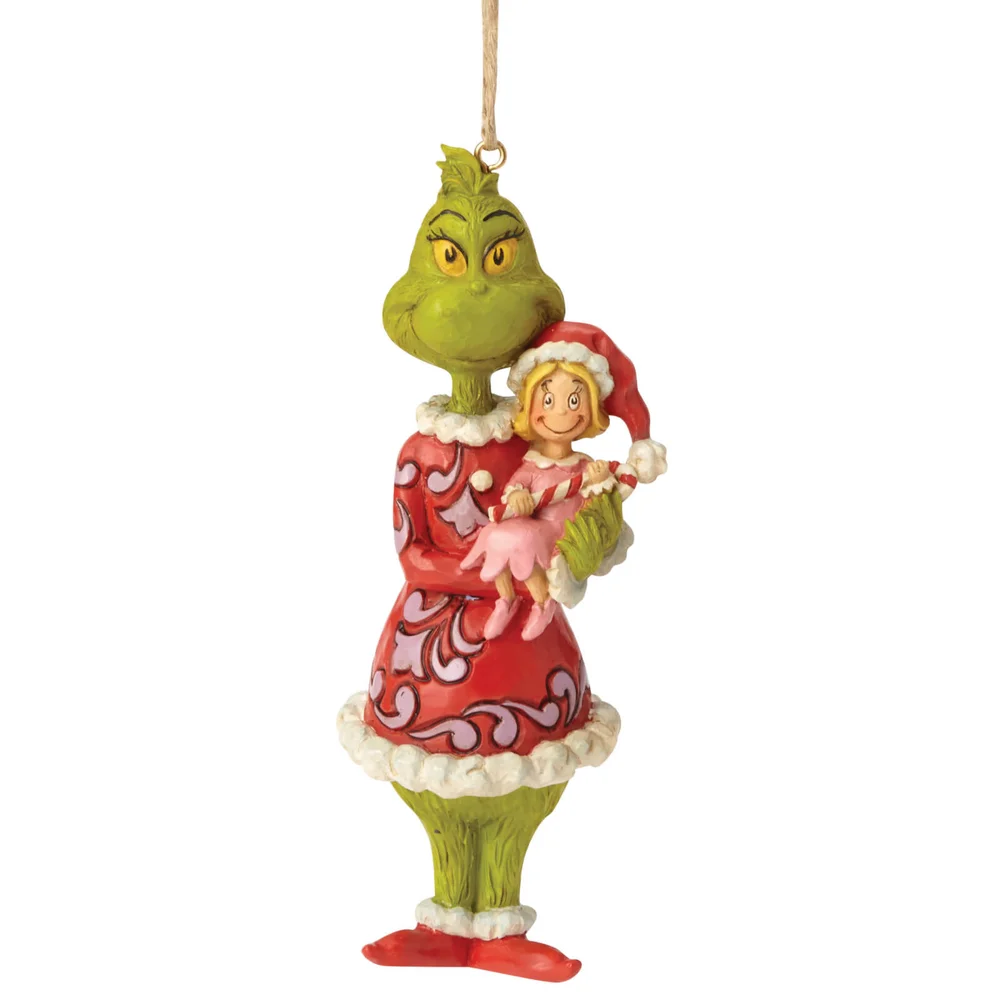 The Grinch By Jim Shore Grinch Holding Cindy (Hanging Ornament) Afbeelding 1