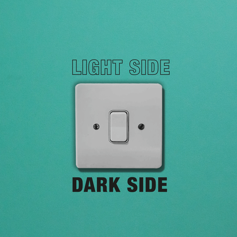 Light Side Dark Side Light Switch Art Afbeelding 1