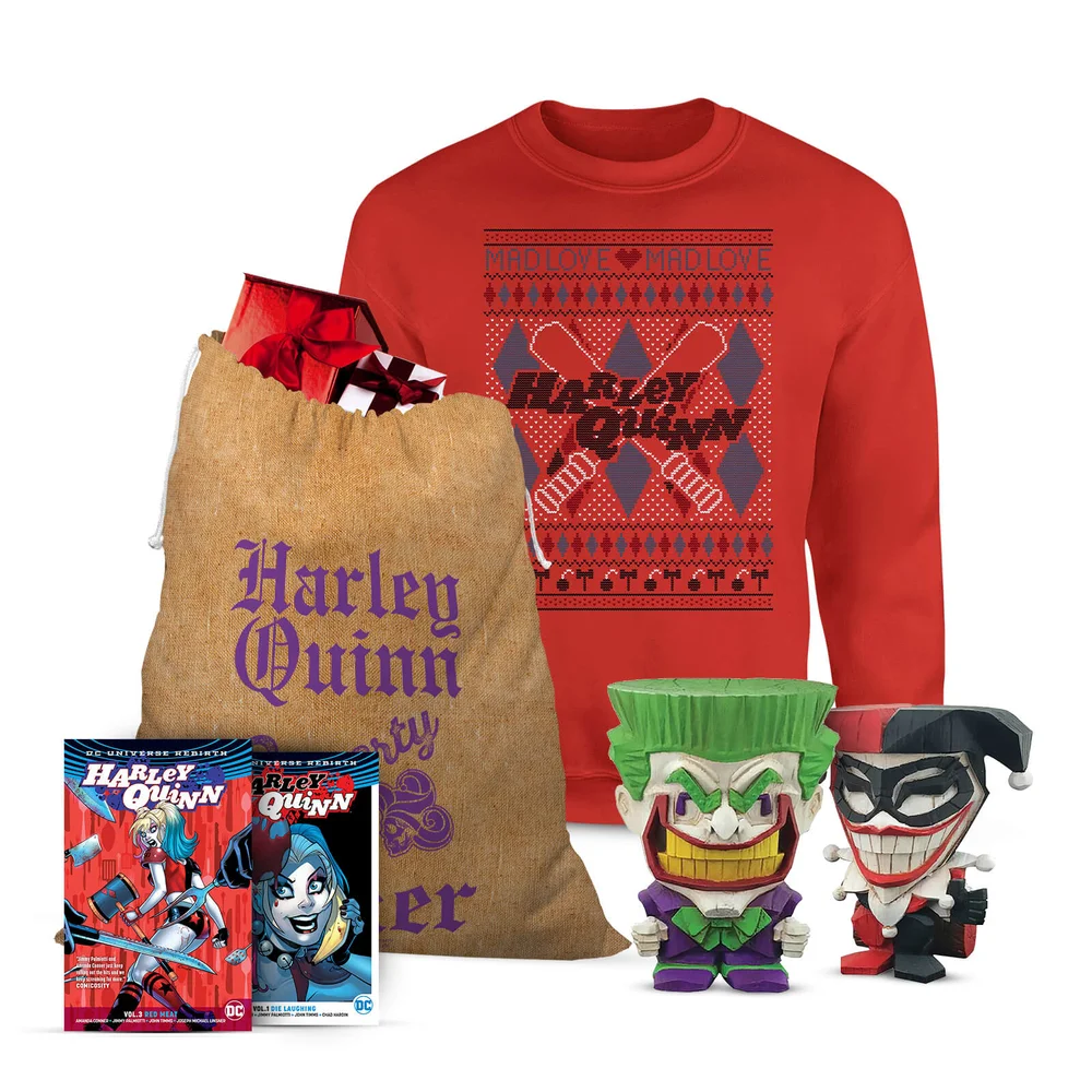 DC Comics Joker en Harley Kerstmis cadeauset - S Afbeelding 1