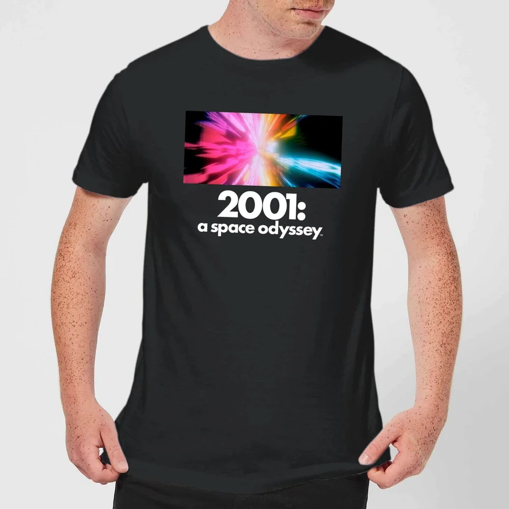 2001: A Space Odyssey Coloured Lights Men's T-Shirt - Black - S Afbeelding 1