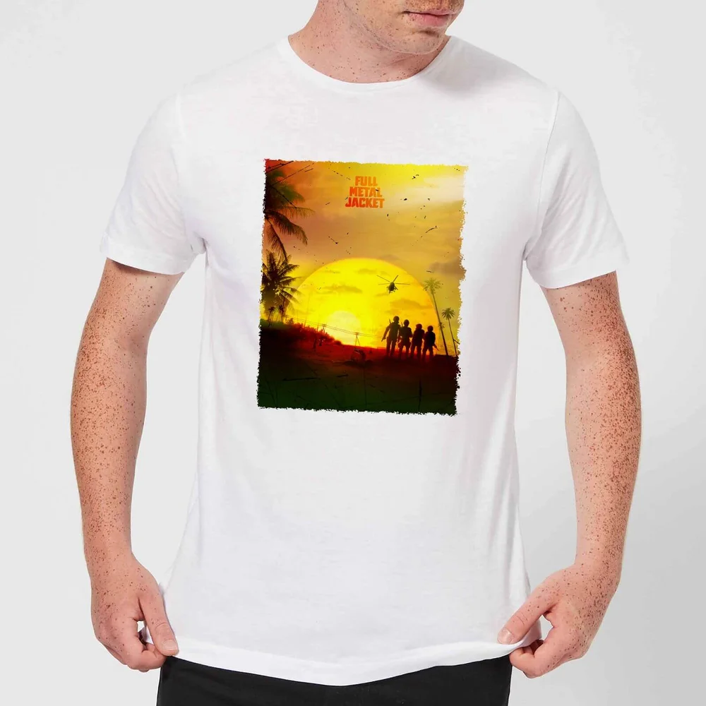 Full Metal Jacket Born To Kill Sunset Men's T-Shirt - White - S - Wit Afbeelding 1