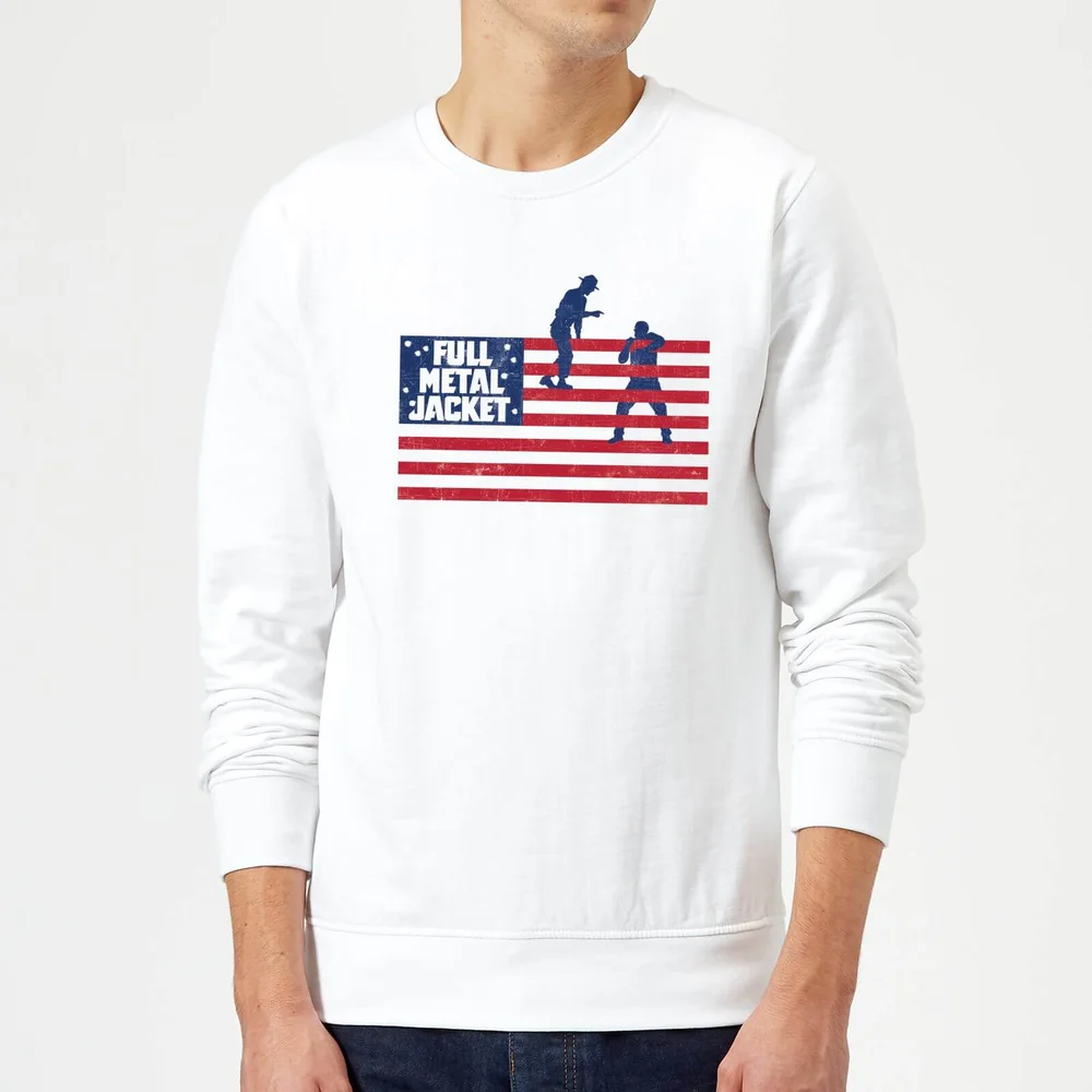 Full Metal Jacket American Stripes Sweatshirt - White - S Afbeelding 1