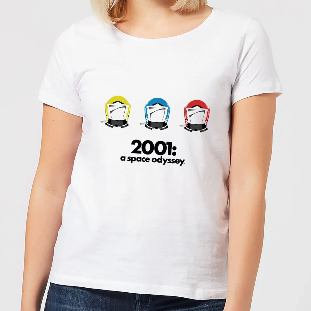 2001: A Space Odyssey Space Helmets Women's T-Shirt - White - S - Wit Afbeelding 1