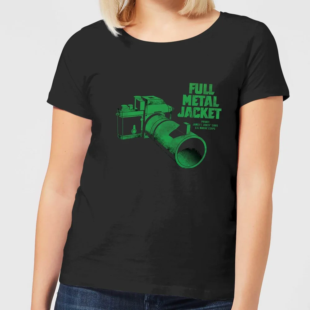 Full Metal Jacket Camera Women's T-Shirt - Black - S - Zwart Afbeelding 1
