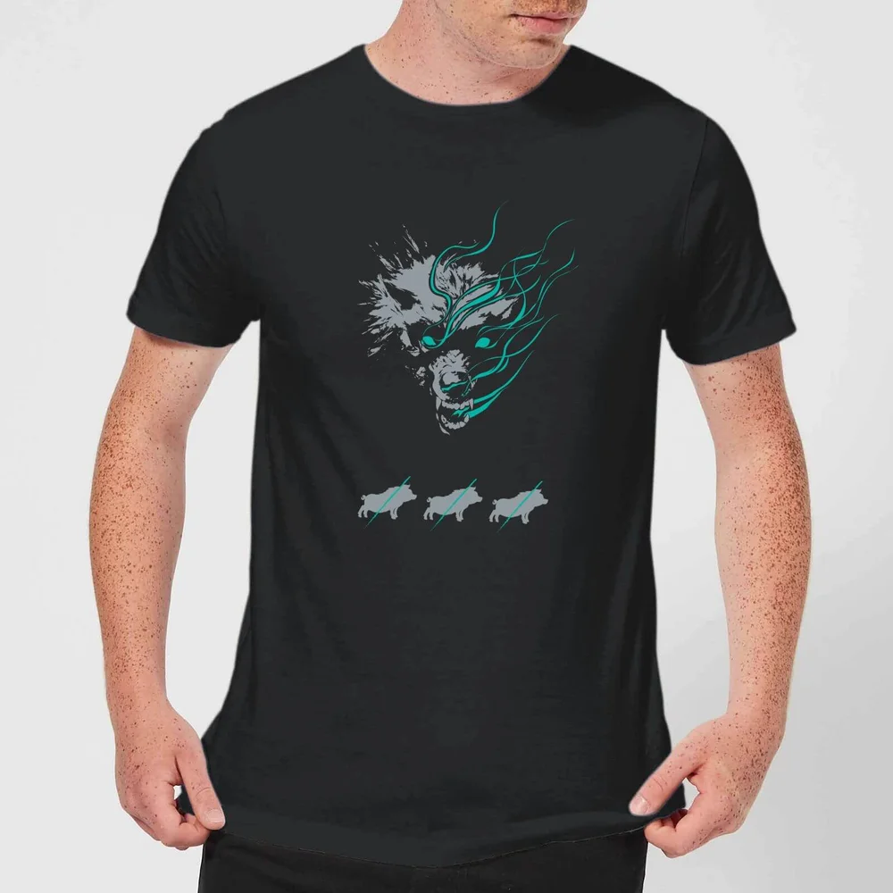 Magic The Gathering Throne of Eldraine Big Bad Wolf Men's T-Shirt - Black - S Afbeelding 1