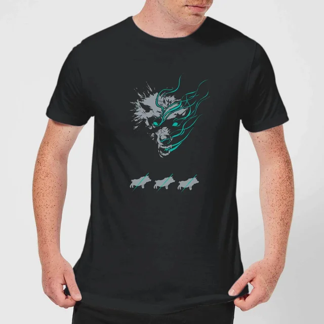 Magic The Gathering Throne of Eldraine Big Bad Wolf Men's T-Shirt - Black