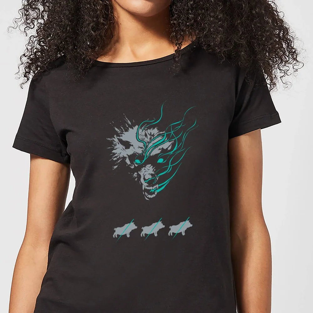 Magic The Gathering Throne of Eldraine Big Bad Wolf Women's T-Shirt - Black - XS Afbeelding 1