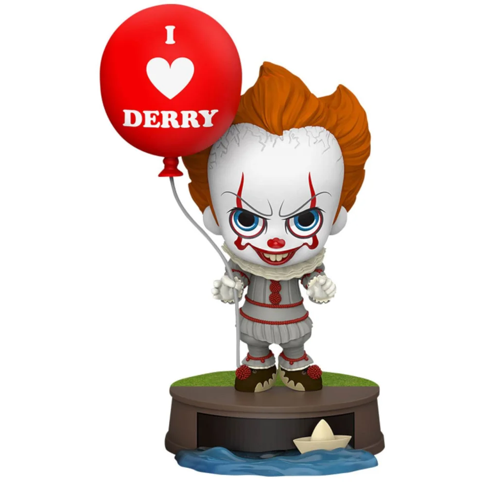 Hot Toys IT Chapter Two Cosbaby Mini Figure Pennywise with Balloon 11cm Afbeelding 1