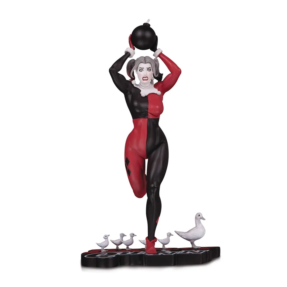 DC Collectibles Harley Quinn Rood Wit Zwart Beeldje Van Frank Cho Afbeelding 1