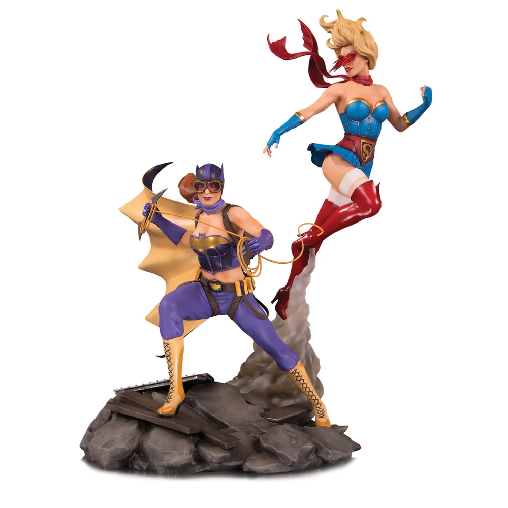 DC Collectibles DC Bombshells Batgirl & Supergirl Celebration Statue Afbeelding 1
