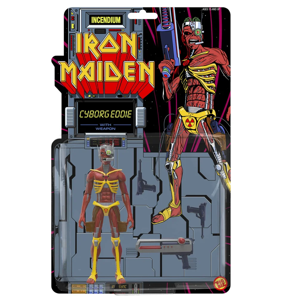 Iron Maiden Cyborg Eddie Fig Biz Action Figure Afbeelding 1