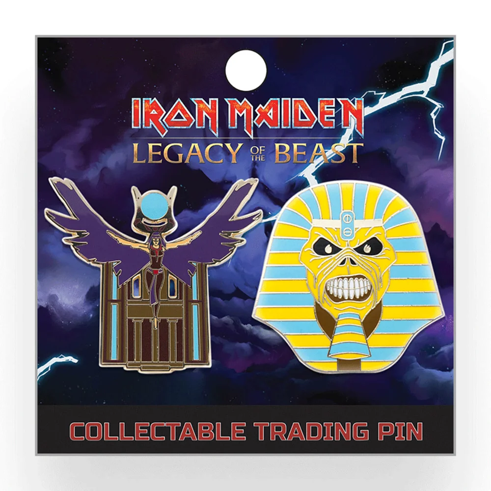 Iron Maiden Legacy of the Beast Lapel Pin - Pharaoh Eddie and The Goddess Aset Afbeelding 1
