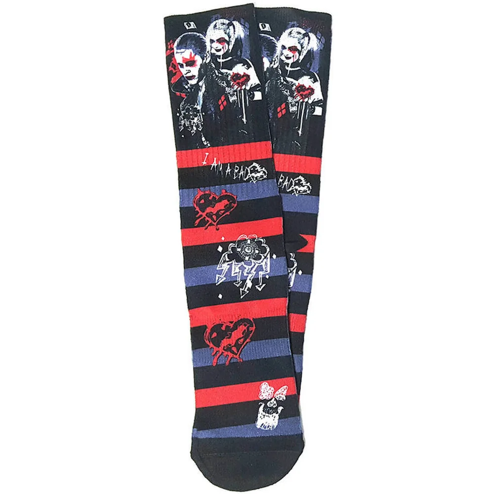 DC Comics Suicide Squad Crew Socks - Joker & Harley Quinn Afbeelding 1