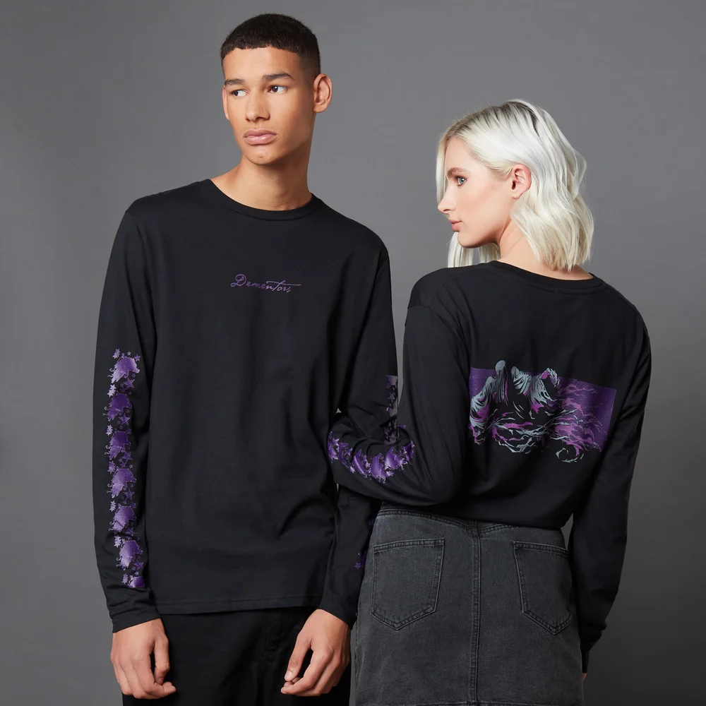 Harry Potter Dark Arts Dementors t-shirt met lange mouwen - Zwart - S Afbeelding 1