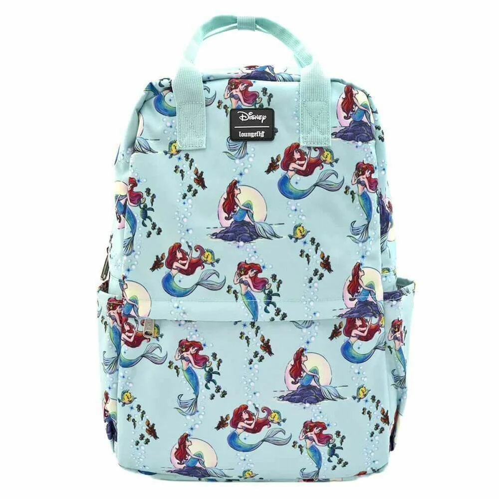 Loungefly Disney Ariel Scenes Aop Nylon Square Backpack Afbeelding 1