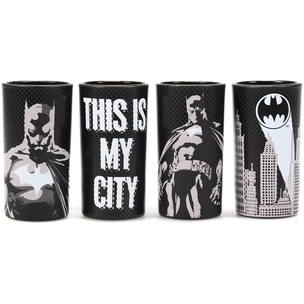 Batman Set van 4 Mini Glazen Afbeelding 1