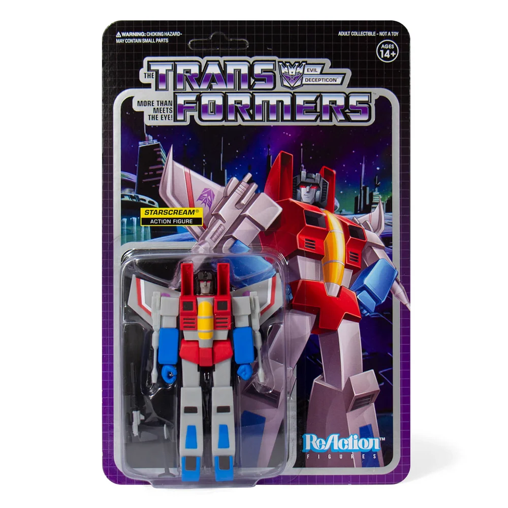 Super7 Transformers ReAction Figure - Starscream Afbeelding 1