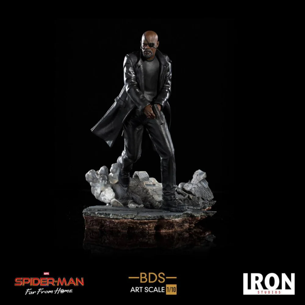 Iron Studios Spider-Man: Far From Home BDS Art Scale Deluxe Beeldje 1/10 Nick Fury Afbeelding 1