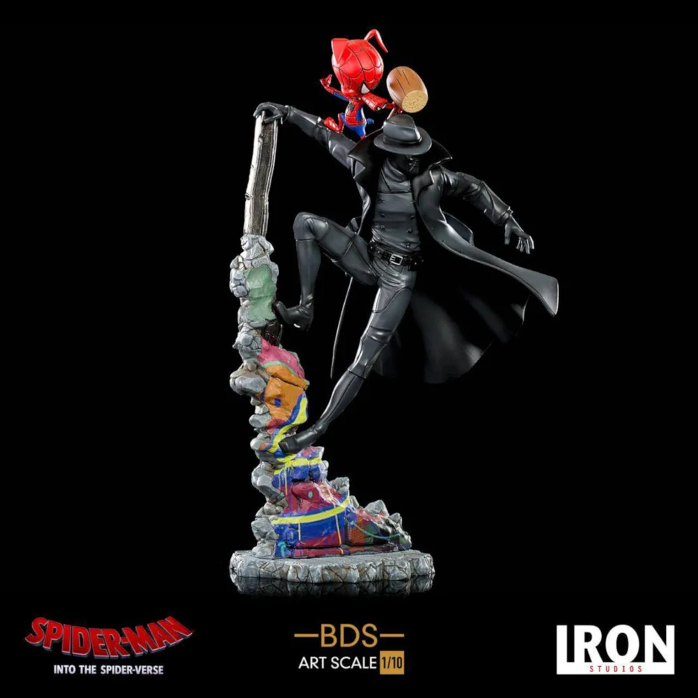 Iron Studios Spider-Man: Into the Spider-Verse BDS Art Scale Deluxe Beeldje 1/10 Noir & Spider-Ham Afbeelding 1